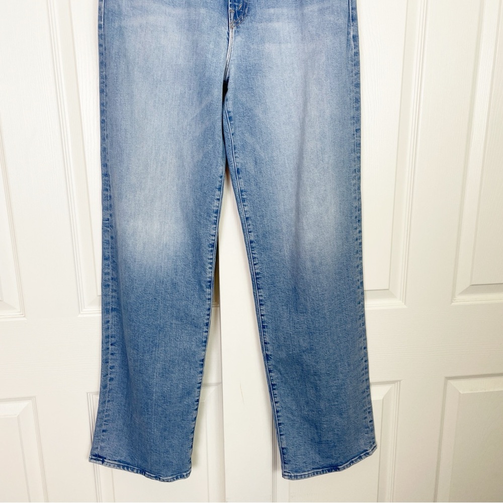 MOTHER Light Blue Wide Leg Flare Jeans - Picture 4 of 13